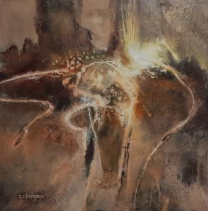 tableau de peinture à l'huile abstraite